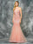 Colors Dress - 1698 Embellished Illusion Halter Mermaid Dress in Pink