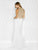 Colors Dress - 1707 Sleeveless Beaded Halter Long Dress in White and Gold