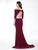 Colors Dress - 1728 Two-Piece V-Neck Trumpet Dress in Red