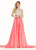 Ashley Lauren - 1276 Beaded Chiffon Evening Dress in Pink