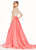 Ashley Lauren - 1276 Beaded Chiffon Evening Dress in Pink
