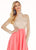 Ashley Lauren - 1276 Beaded Chiffon Evening Dress in Pink