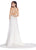 Ashley Lauren - 1278 Halter Evening Dress with Overskirt in White
