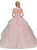 Dancing Queen - 1278 Sweetheart Cap Sleeves Ruffled Quinceanera Gown in Pink
