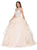 Dancing Queen - 1279 Illusion Halter Ruffled Quinceanera Gown in Neutral