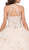 Dancing Queen - 1279 Illusion Halter Ruffled Quinceanera Gown in Neutral
