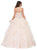 Dancing Queen - 1279 Illusion Halter Ruffled Quinceanera Gown in Neutral