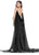 Ashley Lauren - 1279 Mermaid Evening Dress with Cape in Black