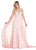 Ashley Lauren - 1279 Mermaid Evening Dress with Cape in Pink