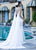 Ashley Lauren - 1279 Mermaid Evening Dress with Cape in White