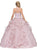 Dancing Queen - 1279 Illusion Halter Ruffled Quinceanera Gown in Pink