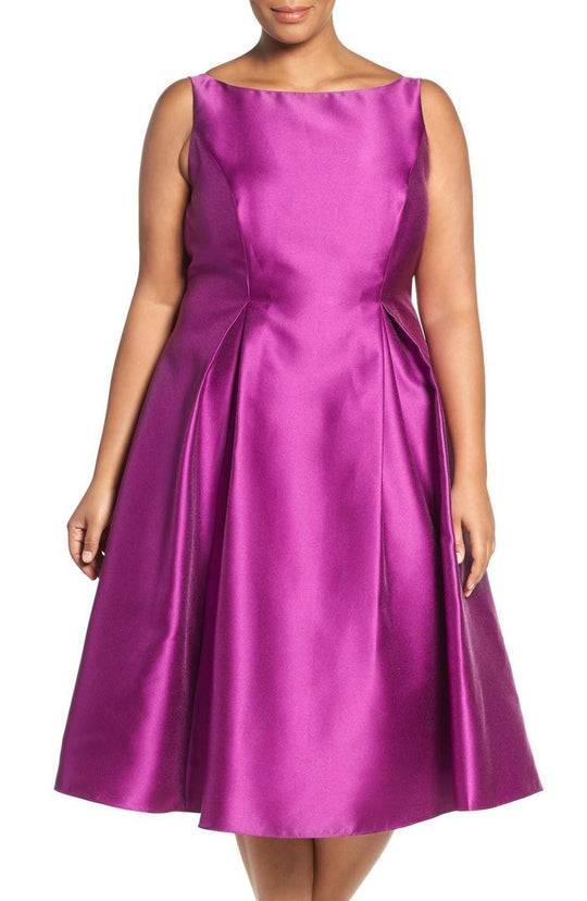 Adrianna Papell - Bateau Short Dress 41899071 in Pink