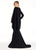 Ashley Lauren - 1281 Crepe Long Sleeves Evening Dress in Black