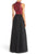 Aidan Mattox - High Neckline Jacquard Bodice Evening Dress MN1E200418 in Red and Multi-Color