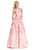 Ashley Lauren - 1283 A-Line Brocade Evening Dress in Pink