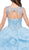 Dancing Queen - 1283 Sleeveless Bejeweled Ruffled Quinceanera Ballgown In Blue