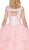 Dancing Queen - 1284 Embellished Bateau Layered Quinceanera Ballgown In Pink