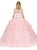 Dancing Queen - 1284 Embellished Bateau Layered Quinceanera Ballgown In Pink