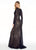 Ashley Lauren - 1285 Long Sleeves Sequined Evening Dress in Black
