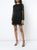 Aidan Mattox - MN1E202454 Floral Lace Long Sleeve Pleated A-line Dress In Black