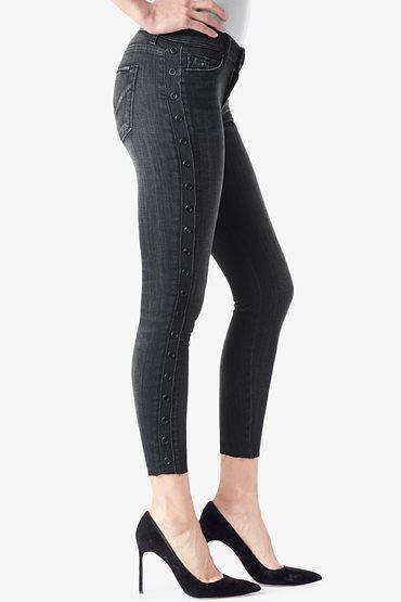 Hudson Jeans - Luna Midrise Crop Super Skinny Raw Hem in Varnished