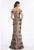 Gia Franco - 12903 Sequined Off-Shoulder Trumpet Dress In Brown