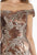 Gia Franco - 12903 Sequined Off-Shoulder Trumpet Dress In Brown