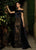 Ashley Lauren - 1290 Off Shoulder Evening Dress with Overskirt in Black