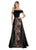 Ashley Lauren - 1290 Off Shoulder Evening Dress with Overskirt in Black