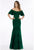 Gia Franco - 12912 Off Shoulder Flutter Sleeves Mermaid Dress In Green