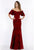 Gia Franco - 12912 Off Shoulder Flutter Sleeves Mermaid Dress In Red
