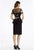 Gia Franco - 12917 Sequined Illusion Peplum Cocktail Dress In Black