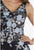 Gia Franco - 12918 Floral Embroidered V-neck A-line Dress In Black and Blue