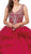 Dancing Queen - 1292 Elegant Embellished V-neck Quinceanera Ballgown In Red