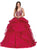 Dancing Queen - 1292 Elegant Embellished V-neck Quinceanera Ballgown In Red