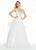 Ashley Lauren - 1292 Beaded Silk Organza Evening Dress in White