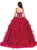 Dancing Queen - 1292 Elegant Embellished V-neck Quinceanera Ballgown In Red