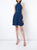 Aidan Mattox - MN1E202466 Lace High Halter A-line Cocktail Dress In Blue