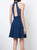 Aidan Mattox - MN1E202466 Lace High Halter A-line Cocktail Dress In Blue