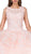 Dancing Queen - 1297 Floral Lace Jewel Layered Quinceanera Ballgown In Pink