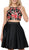 Poly USA - 8266 Two Piece Multi-Colored Embroidered A-line Dress