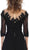 May Queen - MQ1617 Beaded Lace Illusion Bateau Dress In Black