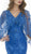 Morrell Maxie Scalloped Cape Overlay Lace Dress 15739 In Blue
