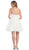Straight-Across Bejeweled Tulle Cocktail Dress