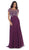 May Queen - Bejeweled Cap Sleeve Illusion Scoop Evening Dress