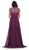May Queen - Bejeweled Cap Sleeve Illusion Scoop Evening Dress