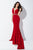 Jovani - Sleeveless Jersey Prom Dress JVN36020 in Red