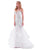 1300C Strapless Beaded Mermaid Gown In White
