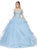 Dancing Queen - 1301 Embellished Sweetheart Ruffled Ballgown in Blue