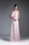 Cinderella Divine - 13010 Straight Across Chiffon A-Line Evening Dress In Pink